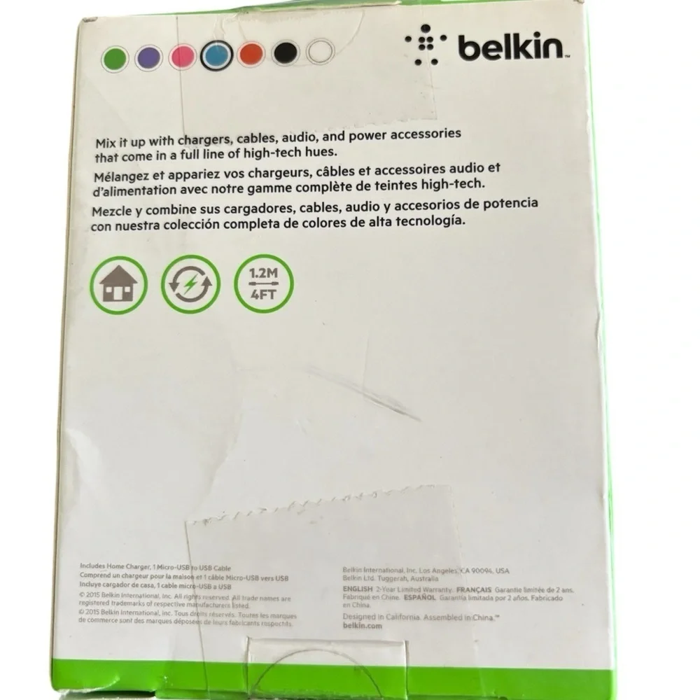 Belkin Universal Home Charger + Cable  10W 2.1 Amp Samsung Kindle Nokia HTC LG